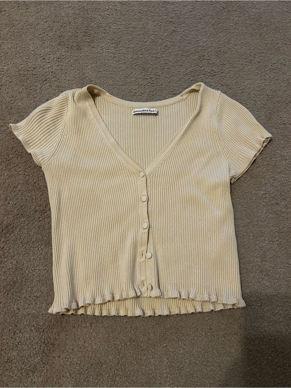 Abercrombie Ruffle Sweater Top Size Small
